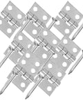 75 Pcs Mini Copper Vintage Hinges With Screws For Wooden Crafts And Jewelry Boxes, Retro Small Hinge Set arranged in a group.
