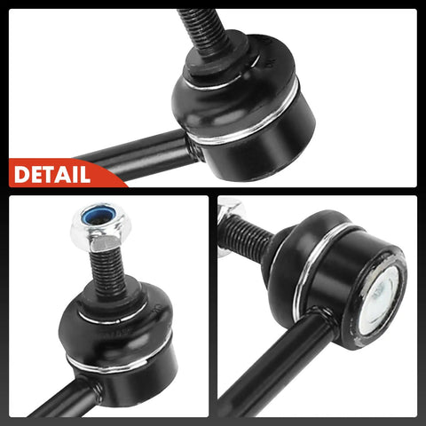 Close-up details of Front Sway Bar Links for Honda CRV 2017 to 2022 Pair, Stabilizer Link Replacement components.