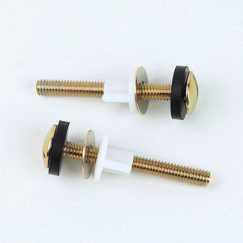 Universal Toilet Seat Screws Replacement Kit With Heavy Duty Fasteners Plastic Nuts Metal Washers And Rubber Washers Top Mount Toilet Seat Bolt And Screw Set