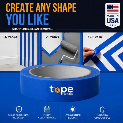 Blue Painter's Tape Pro Grade 2 Inch By 60 Yard Masking Tape For Safe Wall Painting And Edge Finishing, Great For Remodeling