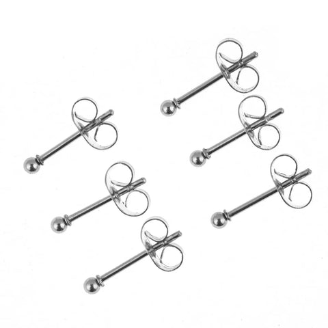 Hypoallergenic Stainless Steel Stud Earrings Set For Women And Men Nickel Free 2mm Silver Ball Tiny Earrings 3 Pairs For Everyday Wear Low Key Comfort Durable 316L Surgical Steel Jewelry, 3 pairs