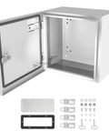 Heavy Duty Steel Electrical Junction Box 12X10X8 Inch IP66 Waterproof And Dustproof Outdoor Indoor Project Enclosure With Mounting Plate, open view