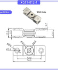 Stainless steel damping torque hinge with hole, 2.0 N.m torque, 360° rotation, Amazon Home Improvement, 1 piece.