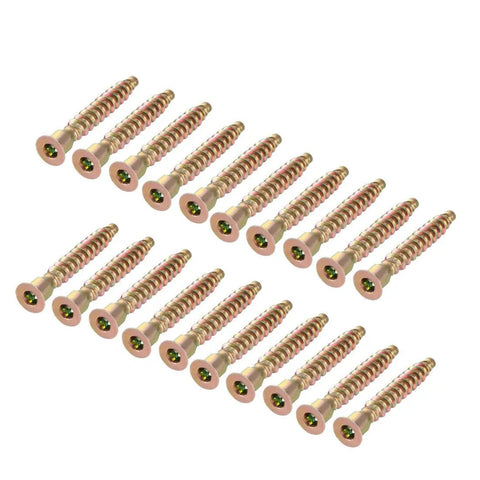 Bronze Tone Confirmat Screws 7x49mm Hex Socket Wood Screws For Heavy Duty Furniture Assembly And Woodworking DIY Projects Pack Of 20
