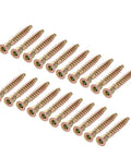 Bronze Tone Confirmat Screws 7x49mm Hex Socket Wood Screws For Heavy Duty Furniture Assembly And Woodworking DIY Projects Pack Of 20