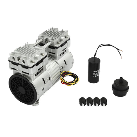 Powerful 800W Oil-Free Air Compressor Pump Head At 110V Featuring All-Copper Motor For Quiet, Zero Pollution Operation And Stable High-Efficiency Performance Perfect For Portable Projects