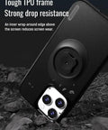 Badass Shockproof Case for Iphone 13 Pro Max with Built In Quick Mount showing tough TPU frame for strong drop resistance.