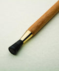 Wooden cane with brass ferrule and rubber foot, part of Walking Stick Hardware Kit With Steel Spike Ferrule Rubber Foot And Aluminum Insert For Pro Grade Hand Crafted Cane Easy To Assemble Woodworking Kit For Indoor And Summer Use Anytime