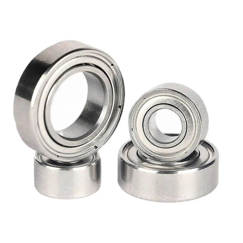 Carbon Brush Micromotor Handpiece Ball Bearing Kit For Electric Nail Drill Hybrid Wear Resistant Anti Rust Sealing Set For 102 102L 105L 120 H120 107 II 10 Pcs 1.5x4x2, close-up of two silver sealed bearings