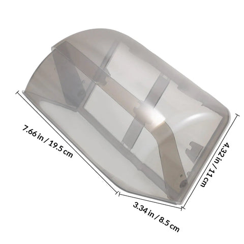 Badass Wall Mount Outlet Cover Heavy Duty Waterproof Box For Ev Charge Stations, clear plastic cover measuring 7.66x3.34 in.