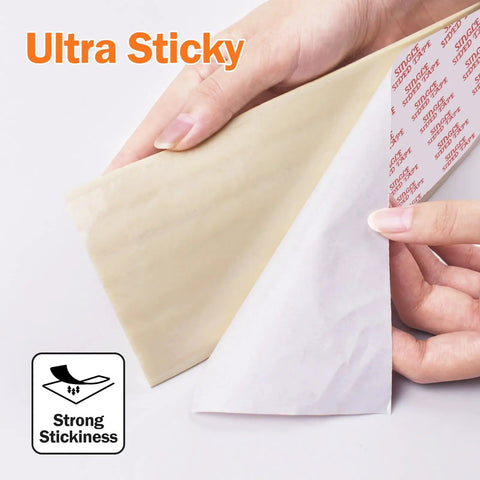 Hands peeling adhesive backing on 3 Inch Wide Pipe Insulation Tape Weather Resistant Foam Wrap With Sticky Backing For Outdoor Water Pipes Easy To Install Beige 13 Feet Long Pipe Wrap For Water Lines
