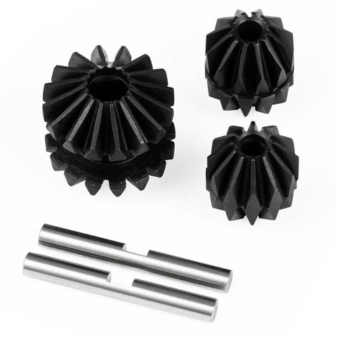 Beefy Steel Differential Gear Set Bevel Gears Upgrade For Tamiya TT02 TT02B XV02 1/10 RC Car CNC Machined, includes 2 stainless pins