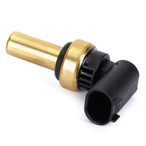 Slick Coolant Temperature Sensor For Engine Monitoring with brass tip and black plastic connector for Buick Encore GMC Canyon Cadillac CT6 Chevy Bolt EV Sonic Trax.