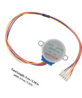 Two Pack 5V Four Wire Stepper Motor High Torque For Cnc Milling And Stage Lights Rock Solid Frame, compact design with wires.