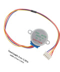 High Torque Four Wire Stepper Motor Two Pack Five Volt Kit For Cnc Engraving And Model Ship Builds with colorful wires