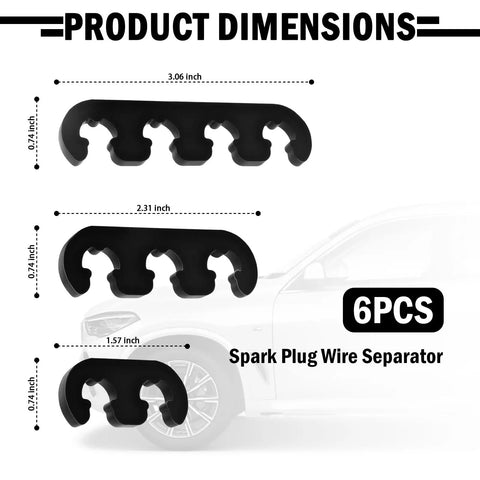 Dimensions of 12 Piece Spark Plug Wire Separator Kit With Wrench Universal 7 To 8mm Wire Holder For Cars And Trucks