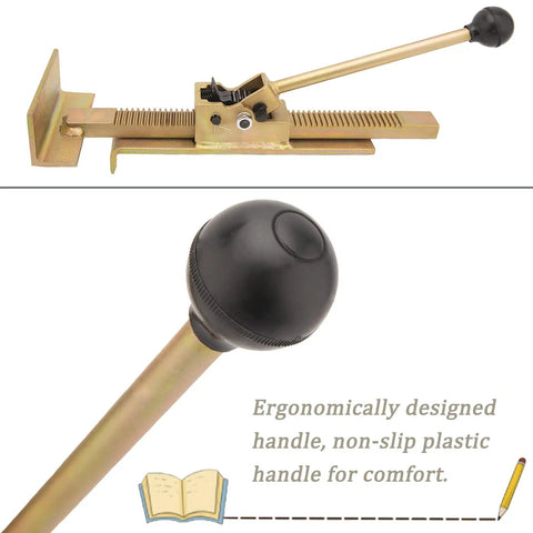 Flooring Jack For Hardwood Floors Pro Grade Positioning Tool DIY Friendly Easy On Surfaces with ergonomic handle closeup