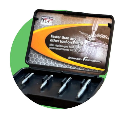 Grabit Micro 4 Piece Bolt And Screw Extractor Kit For Tiny Stripped Fasteners Ideal For PC Mac Electronics And Precision Repairs