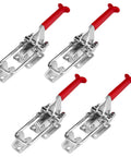 Kickin Heavy Duty 4 Pack Toggle Clamps With Adjustable U Bolt And Nonslip Grip Lock In Dead Nuts Secure 2000 Lbs for jigs