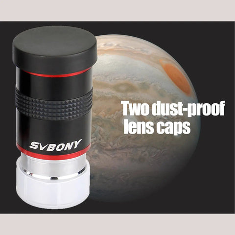 Six Millimeter Telescope Eyepiece With Ultra Wide 68 Degree Field Of View For Easy Target Grab And Smooth Tracking, High Magnification, Low Distortion, Quick Centering For Backyard Stargazing, with two dust-proof lens caps
