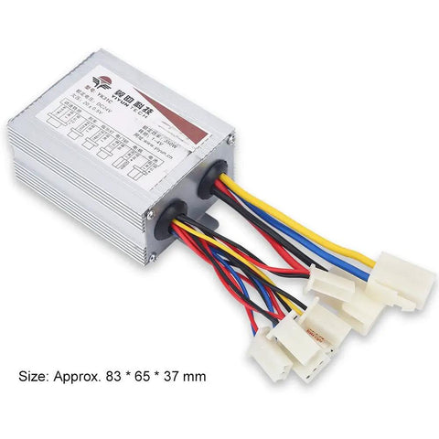 Heavy Duty 24V 350W Brushed Motor Controller Box for Electric Bikes and Scooters with Aluminum Heat Dissipation Shell Variable Throttle Speed Controller for Ebikes Built to Beat the Heat and Keep Your Ride Rolling