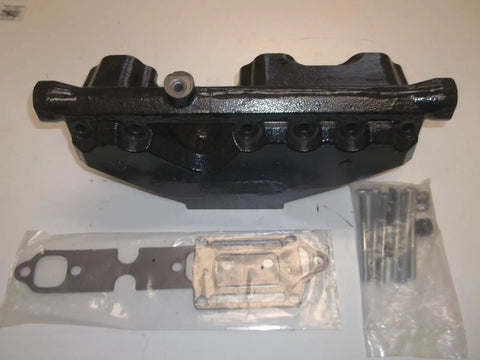 Exhaust Manifold Riser Elbow Kit For GM 4.3L Volvo Penta Marine Engines, Heavy Duty Cast Iron Upgrade with gaskets and bolts