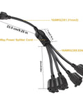 1 To 4 Outlet Power Splitter Extension Cord For Indoor Outdoor Use Heavy Duty 18AWG SJT 125V 13A Grounded NEMA 5-15P Plug