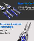 10 Inch Heavy Duty Tin Snips For Straight Cuts On Sheet Metal And More Chrome Vanadium Steel Design Features