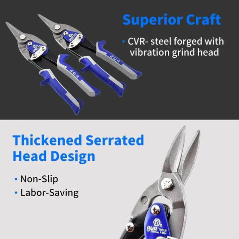 10 Inch Heavy Duty Tin Snips For Straight Cuts On Sheet Metal And More Chrome Vanadium Steel Design Features