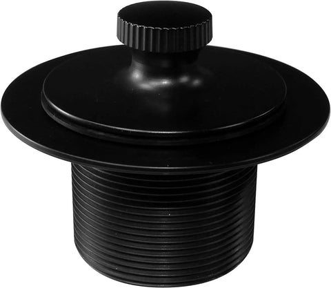1-3/8 Inch Fine Thread Twist And Close Bathtub Drain Trim With One Hole Overflow Faceplate Matte Black 1 Pack Replacement Kit