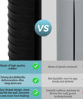 Comparison of rubber and plastic materials for 2 Pcs Starlink Cable Routing Kit For 1 Inch Wall Hole, highlighting durability and fit.