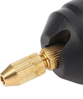 Close-up of drill bit on Compact USB Electric Micro Drill Hand Tool for Jewelry Making and Soft Material Crafting Pin Vise With 10 Needles