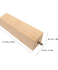 Heavy Duty Wood Square Furniture Legs Set With Screws 6.7 Inch Replacement Feet For Sofa Coffee Table Bench And Home Office Use