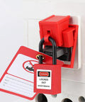 Six Pack Clamp On Circuit Breaker Lockout Device Set For 480 To 600 Volt Breakers Universal Large Size Fits Single Pole And Multi Pole Toggles OSHA Compliant