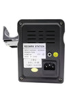 Back view of 858D Hot Air Desoldering Station With LCD Display 750W Workhorse Rework Tool power input and details.