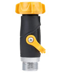 Lever Flow-Through Valve Connector Bundle For Hose Fittings With High Volume Water Flow, Longer Lever, Vertical Operation