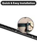 Close-up of quick mount hanger installation on L Track rail, part of 2 Pack 3 In 1 Heavy Duty L Track Hooks For Helmet And Gear Aluminum Alloy.