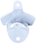 Close-up of Hella Sturdy White Wall Mounted Bottle Opener Crafted From Powder Coated Cast Iron, ideal for bars and garages.