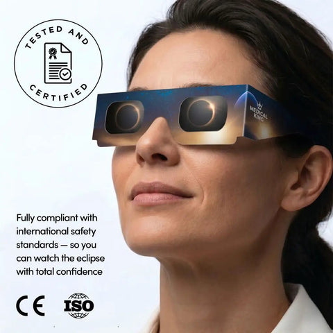 Legit ISO And CE Certified Solar Eclipse Glasses For Safe Direct Sun Viewing Ultra Clear Lenses Top Tier Eye Protection Shield With Rugged Frame For 2026 Eclipse Season