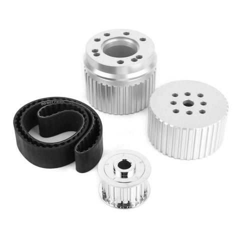 Thinking Process: aluminum and black alternator pulley kit with V-belt grooves for 351C engine drive alignment