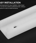 Close-up of Heavy Duty Ball Bearing Drawer Slides With Locking Mechanism, white material, designed for easy installation.