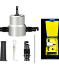 360 Degree Rotating Double Head Thin Sheet Metal Cutter Nibbler Drill Attachment with carry case and accessories