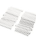 1206 SMT Resistor Kit With 460 Pieces Featuring 46 Values From 10 Ohm To 1 Mega Ohm One Quarter Watt Surface Mount Chip Resistors