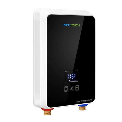 High Flow Tankless Water Heater 5.5kW 240V with digital display, white unit with overheating protection.