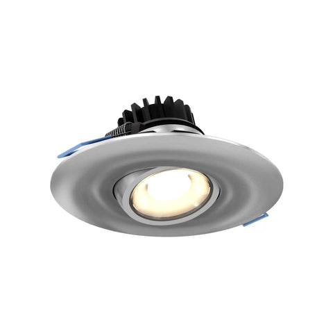 4 Inch Round LED Gimbal Recessed Light Black Dimmable Integrated Driver 120V Direct Connection Modern Design With Adjustable Beam For Flexible Lighting 50,000 Hour Lifespan Rotatable Fixture
