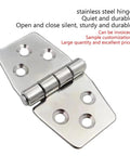 Stainless steel rotating concealed door hinge, 76x38x2mm, for marine doors and electric box control cabinets, weather resistant