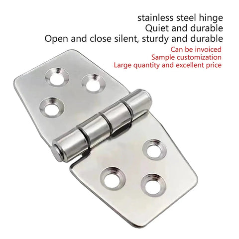 Stainless steel rotating concealed door hinge, 76x38x2mm, for marine doors and electric box control cabinets, weather resistant