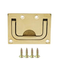 2 Pack Gold Flush Ring Pull Latches For Boat Hatch, Recessed Door Pulls with screws, durable zinc alloy construction