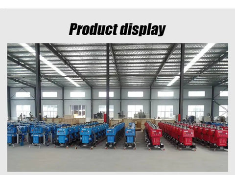 Portable Electric Polyurethane Spray Gun Machine For Roof Foam Insulation, Wall Sealing, Coating, And Industrial Maintenance displayed in a warehouse setting.