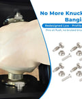 Dumbbell Upgrade Kit With Enhanced Spring Pins And Weight Adjustment Sliders For Fast Series Dumbbells, Low Profile Pins That Sit Flush And Stop Knuckle Banging, Stainless Steel, Rust Proof, 5 Minute No Tool Install - showing low-profile pin installation to prevent knuckle banging.
